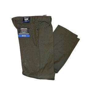 Kirkland Signature Mens 5-Pocket Brushed Cotton Pants 36x30 Regular Fit Straight